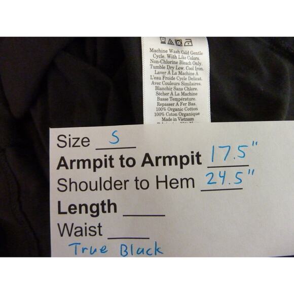 NWT Everlane Uniform Long Sleeve in Black T Shirt Small - Picture 7 of 7